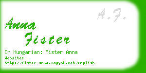anna fister business card